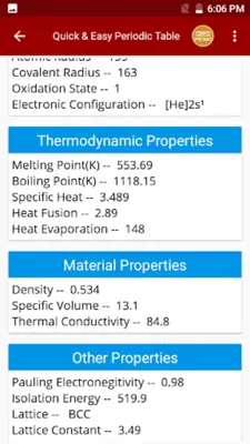 Easy Periodic Table android App screenshot 11