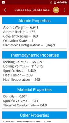 Easy Periodic Table android App screenshot 12