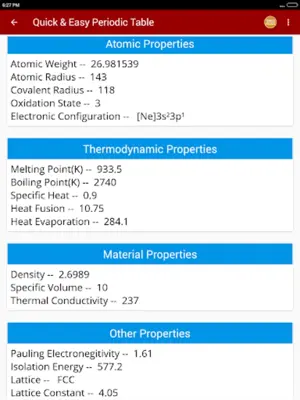 Easy Periodic Table android App screenshot 2