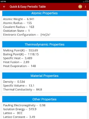 Easy Periodic Table android App screenshot 4